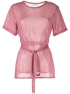 Kacey Devlin Motion Metallic Top - Pink