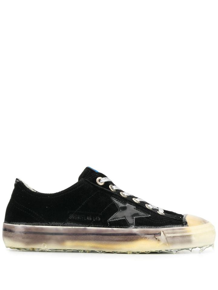 Golden Goose V-star Velvet Sneakers - Black