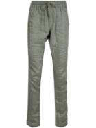 Publish Drawstring Slim Fit Trousers, Men's, Size: 28, Green, Linen/flax