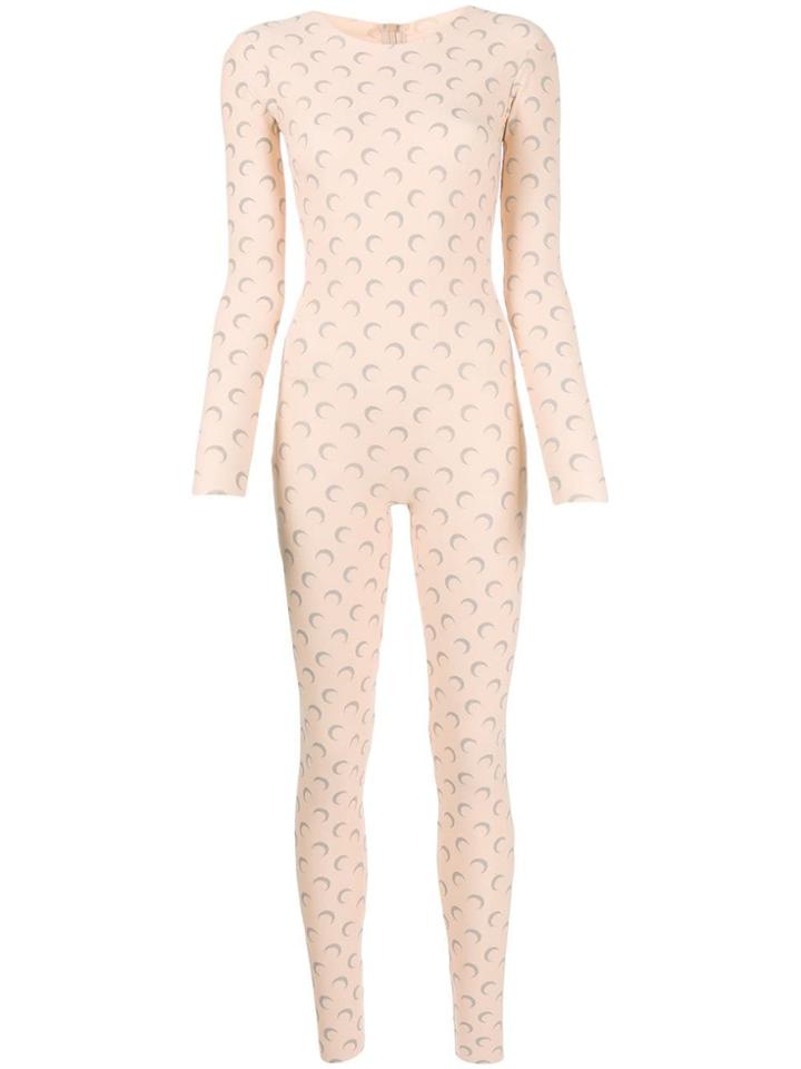 Marine Serre Moon Print Jumpsuit - Neutrals