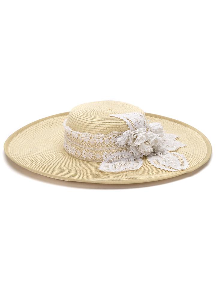 Martha Medeiros Embroidered Wide Brim Hat - Unavailable