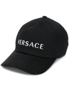 Versace Embroidered Baseball Cap - Black