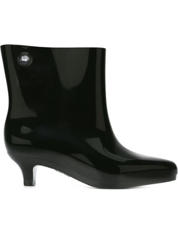 Melissa + Jeremy Scott Pointed Toe Ankle Boots, Women's, Size: 38, Black, Pvc/rubber