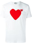 Comme Des Garçons Play Logo Print T-shirt, Men's, Size: Medium, White, Cotton