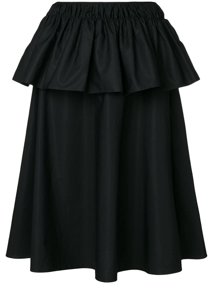 Jil Sander Ruffled Skirt - Black