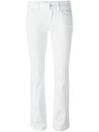 Dolce & Gabbana Bootcut Jeans, Women's, Size: 42, White, Cotton/spandex/elastane/calf Leather
