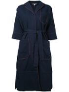 Caramel - Workwear Coat - Women - Cotton/linen/flax - 8, Blue, Cotton/linen/flax