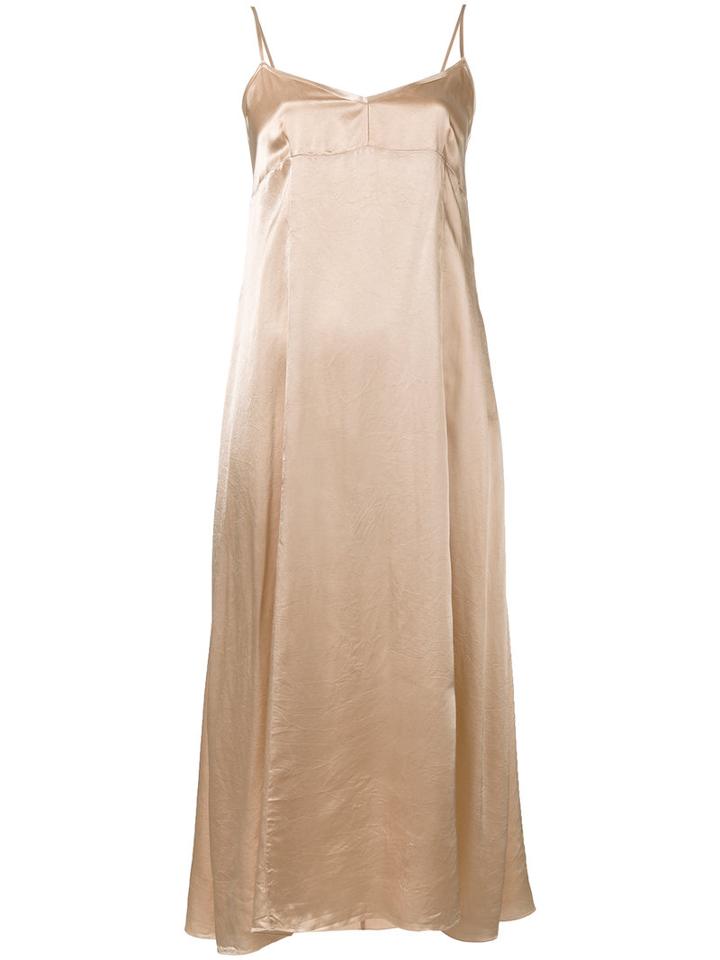 Forte Forte Spaghetti Straps Midi Dress, Women's, Size: Ii, Nude/neutrals, Viscose