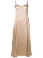 Forte Forte Spaghetti Straps Midi Dress, Women's, Size: Ii, Nude/neutrals, Viscose