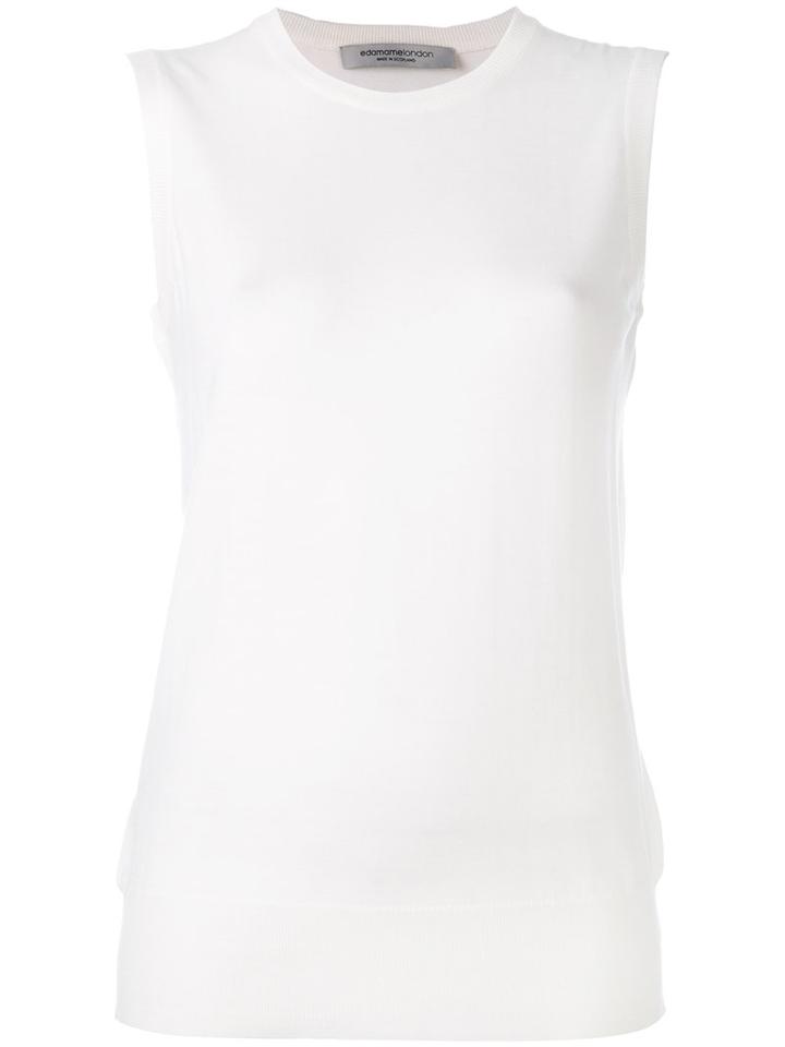 Edamame London - Twinset Knitted Tank - Women - Virgin Wool - 2, White, Virgin Wool