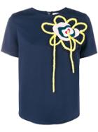 Mira Mikati Wool Flower T-shirt - Blue