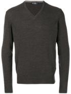 Hackett V-neck Jumper - Brown