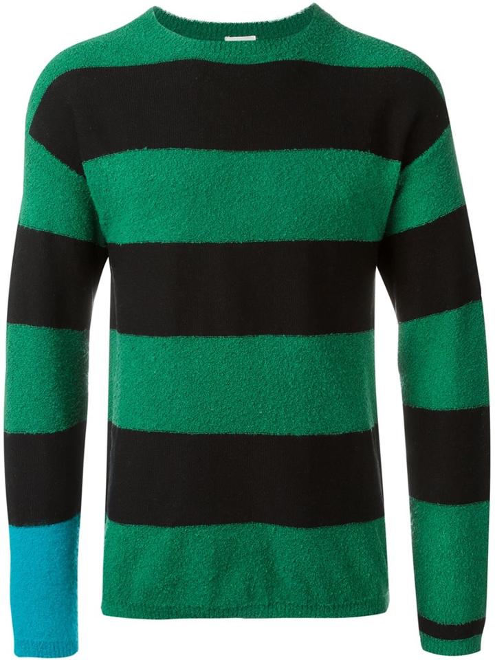 Striped Jumper, Men's, Size: Medium, Black, Silk/cotton/polyamide/cashmere, Paul Smith