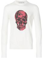 Alexander Mcqueen Crew Neck Skull Sweater - White
