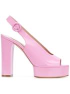 Casadei Slingback Platform Sandals - Pink