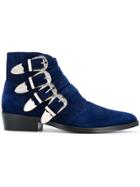Toga Virilis Buckled Ankle Boots - Blue