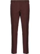 Prada Wool And Mohair Trousers - Red
