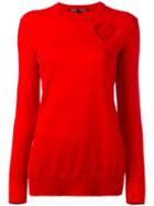 Proenza Schouler Long Sleeve Sweater, Women's, Size: Medium, Red, Silk/cotton/polyester/viscose