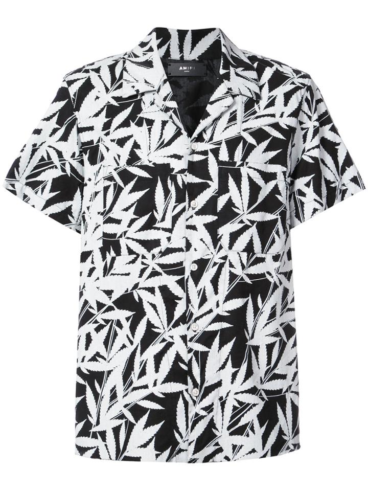 Amiri Tropical Print Shortsleeved Shirt - Black