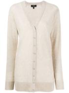 Theory Knitted Cashmere Cardigan - Neutrals