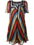Marco De Vincenzo Sequin Stripe Flared Dress