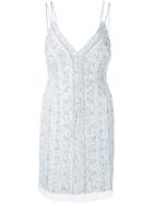 Aidan Mattox Beaded Cami Mini Dress - Blue