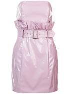 Fleur Du Mal Pvc Paper Bag Dress - Pink