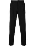 Entre Amis Slim-fit Tailored Trousers - Black