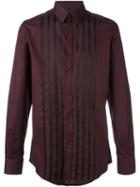 Dolce & Gabbana Panelled Shirt, Men's, Size: 40, Pink/purple, Cotton