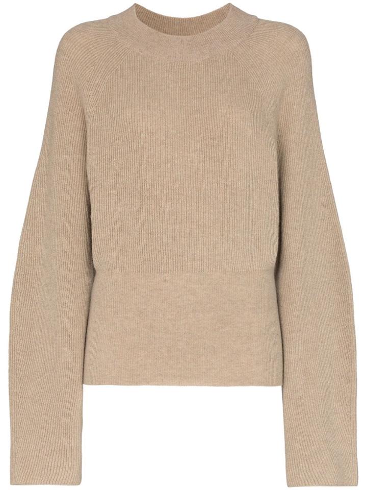 Nanushka Arden Ribbed Knit Jumper - Neutrals