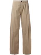 Stephan Schneider - Cropped Flared Pants - Women - Cotton - 3, Nude/neutrals, Cotton