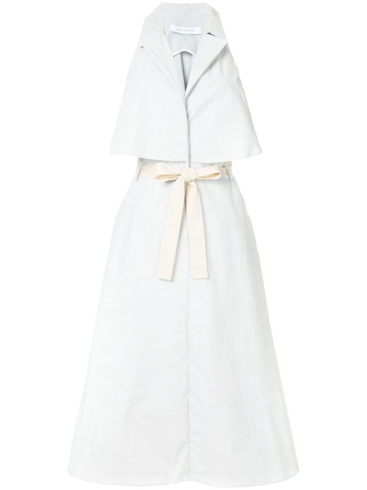 Walk Of Shame Tie-waist Flared Dress - Blue