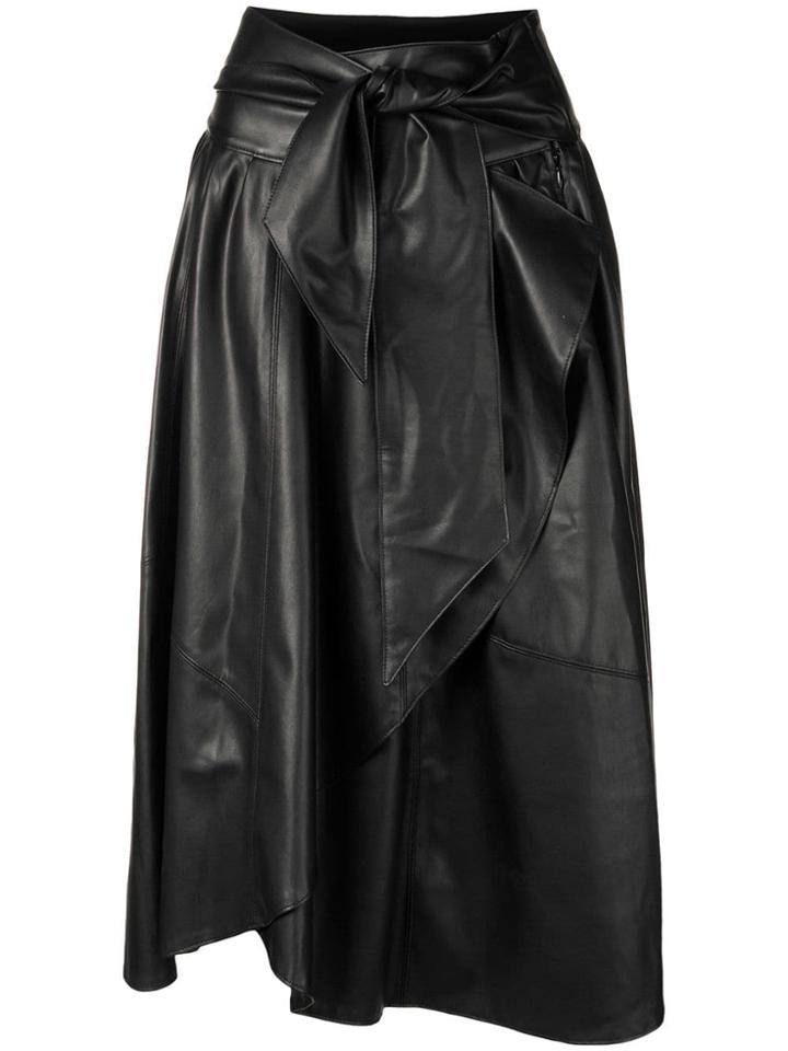 Amen Waist Knot Wrap Skirt - Black