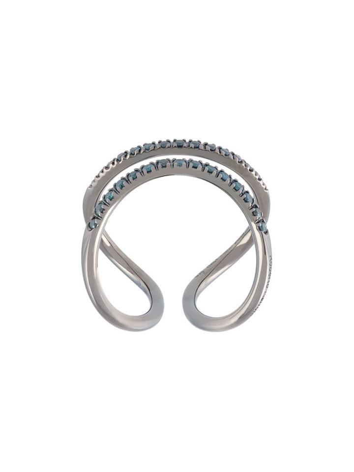 Roberto Marroni Double Ring, Women's, Size: 54, Metallic