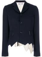 Comme Des Garçons Comme Des Garçons Jagged Hem Fitted Jacket - Black