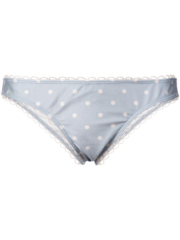 Zimmermann Dot Print Bikini Bottom - Blue