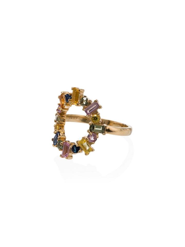 Ileana Makri 18k Yellow Gold Rainbow Sapphire Ring - Multicoloured