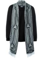 Andrea Crews 'ross Silver' Scarf Cardigan, Men's, Size: Small, Black, Acrylic/polyester/cotton