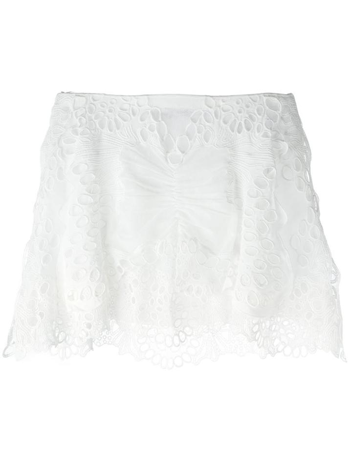 Chloé Embroidered A-line Skirt