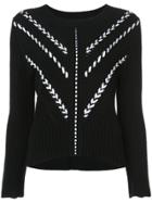 Carolina Herrera Ribbon Detail Sweater - Black