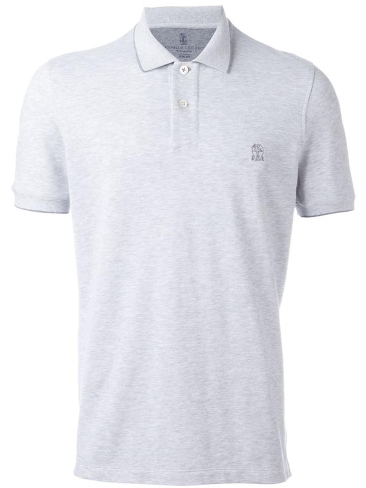 Brunello Cucinelli Embroidered Logo Polo Shirt