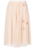 Blugirl Embellished Tulle Skirt - Pink & Purple