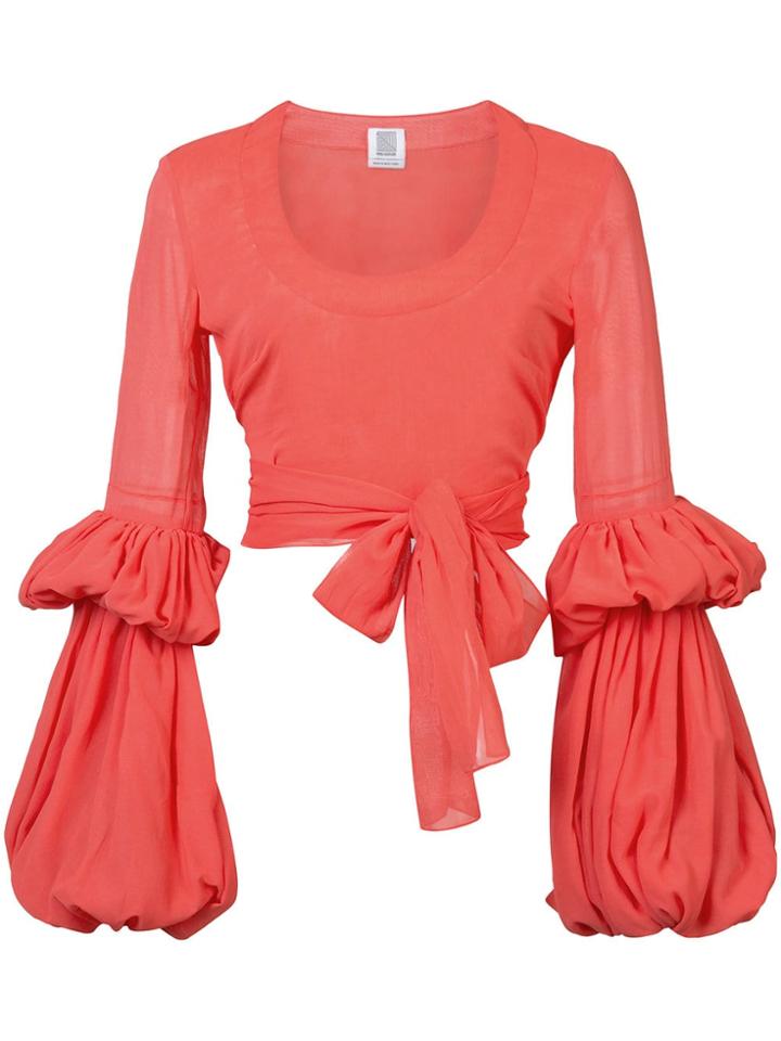 Rosie Assoulin Juliet Sleeve Blouse - Pink