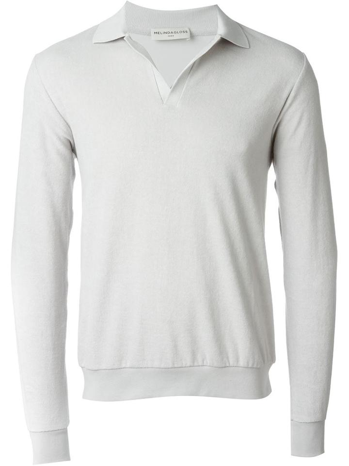 Melindagloss Terrycloth Polo Sweater