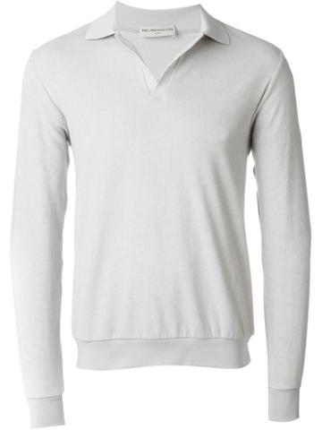 Melindagloss Terrycloth Polo Sweater