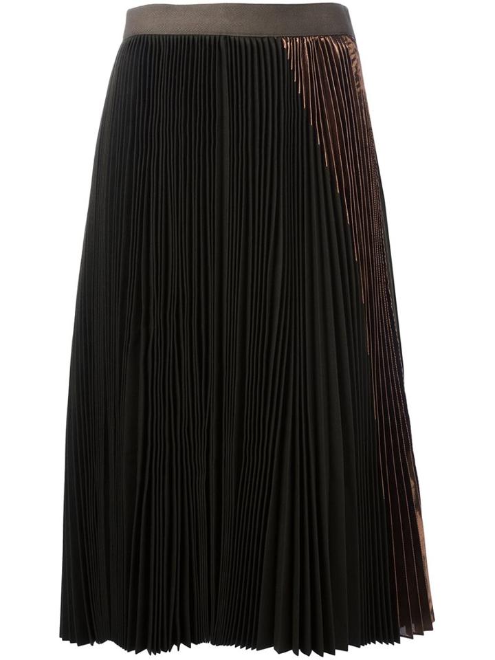 Sacai Plissé Pleated Midi Skirt