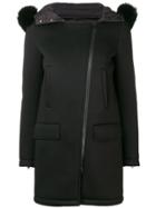 Herno Hooded Mid-length Coat - Black