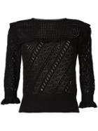 Philosophy Di Lorenzo Serafini Multi Detail Knitted Top, Women's, Size: 44, Black, Cotton