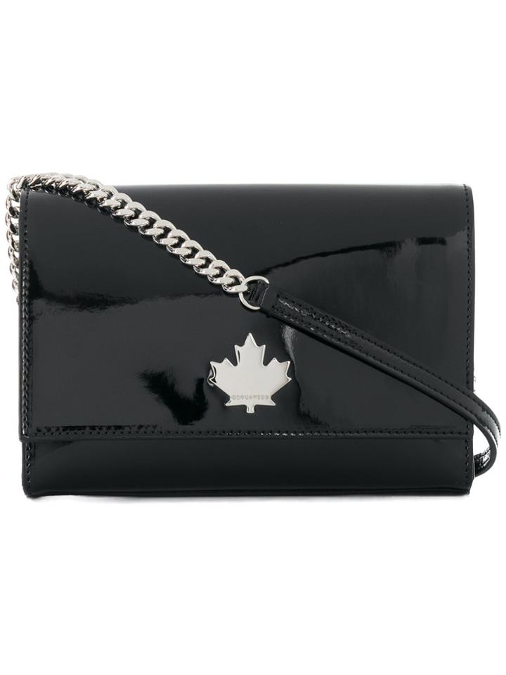 Dsquared2 Varnished Logo Shoulder Bag - Black