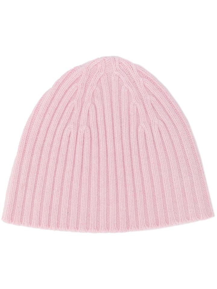 Pringle Of Scotland Ribbed Cashmere Beanie - Pink